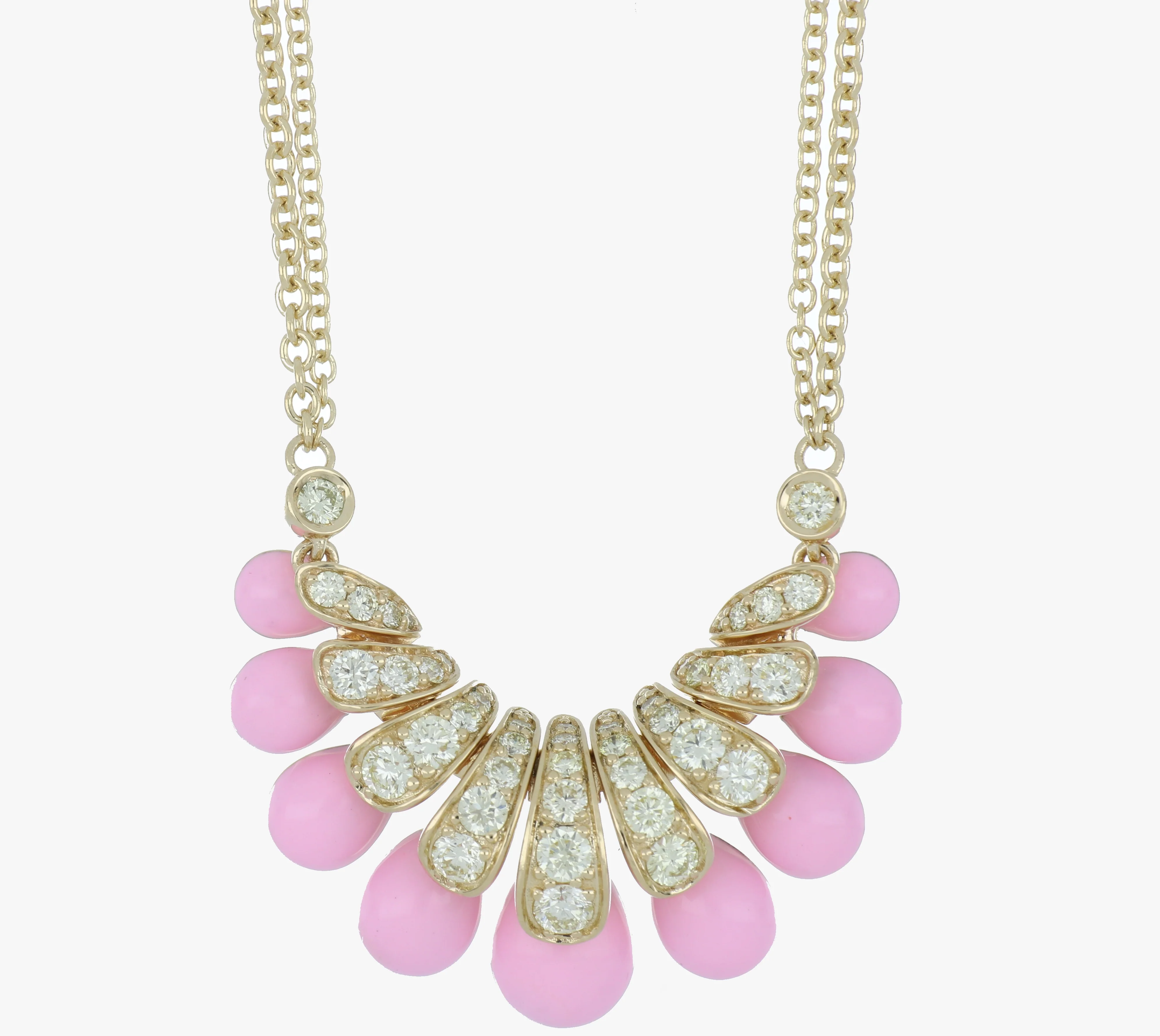 ALLEGRA LONG PINK ENAMEL PENDANT - Image 2