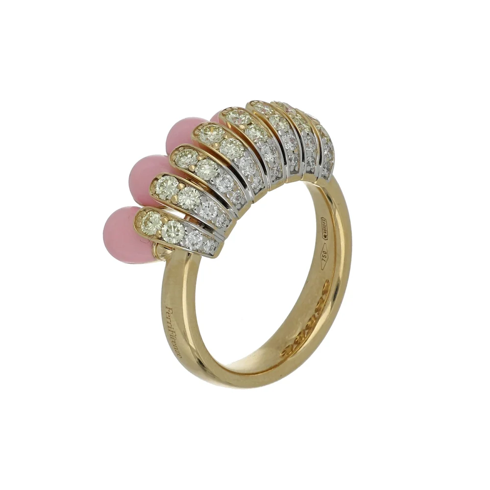 ALLEGRA SMALL PINK ENAMEL RING - Image 2