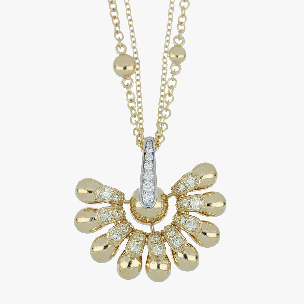 ALLEGRA SMALL YELLOW GOLD FLOWER PENDANT - Image 2