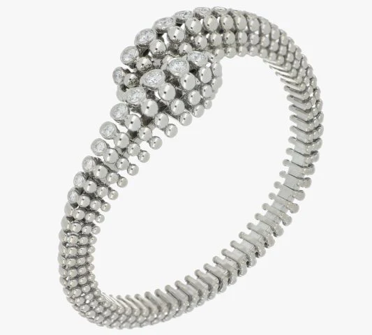 BUBBLES CONTRARIÉ WHITE GOLD BRACELET - Image 2