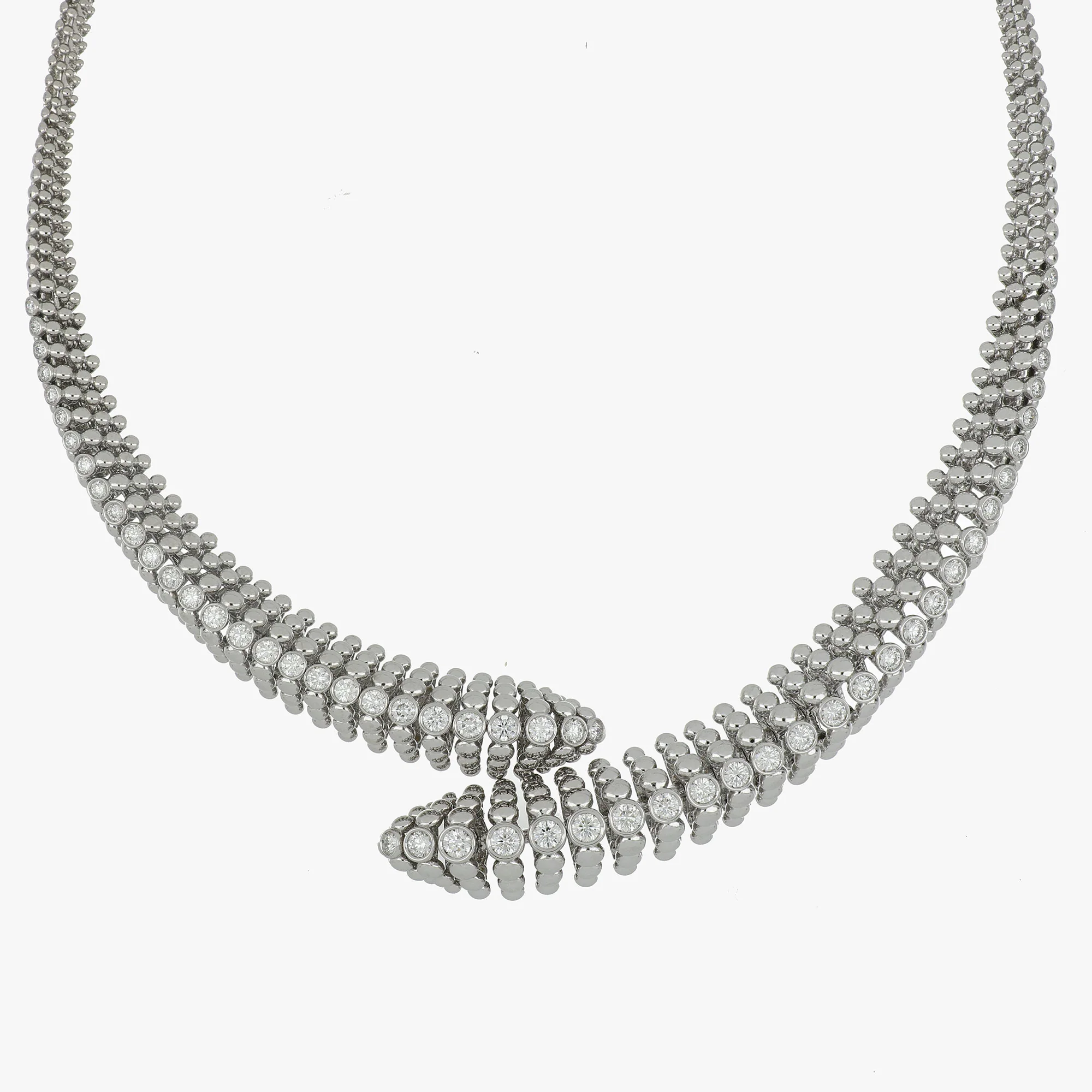 BUBBLES CONTRARIÈ WHITE GOLD NECKLACE - Image 2
