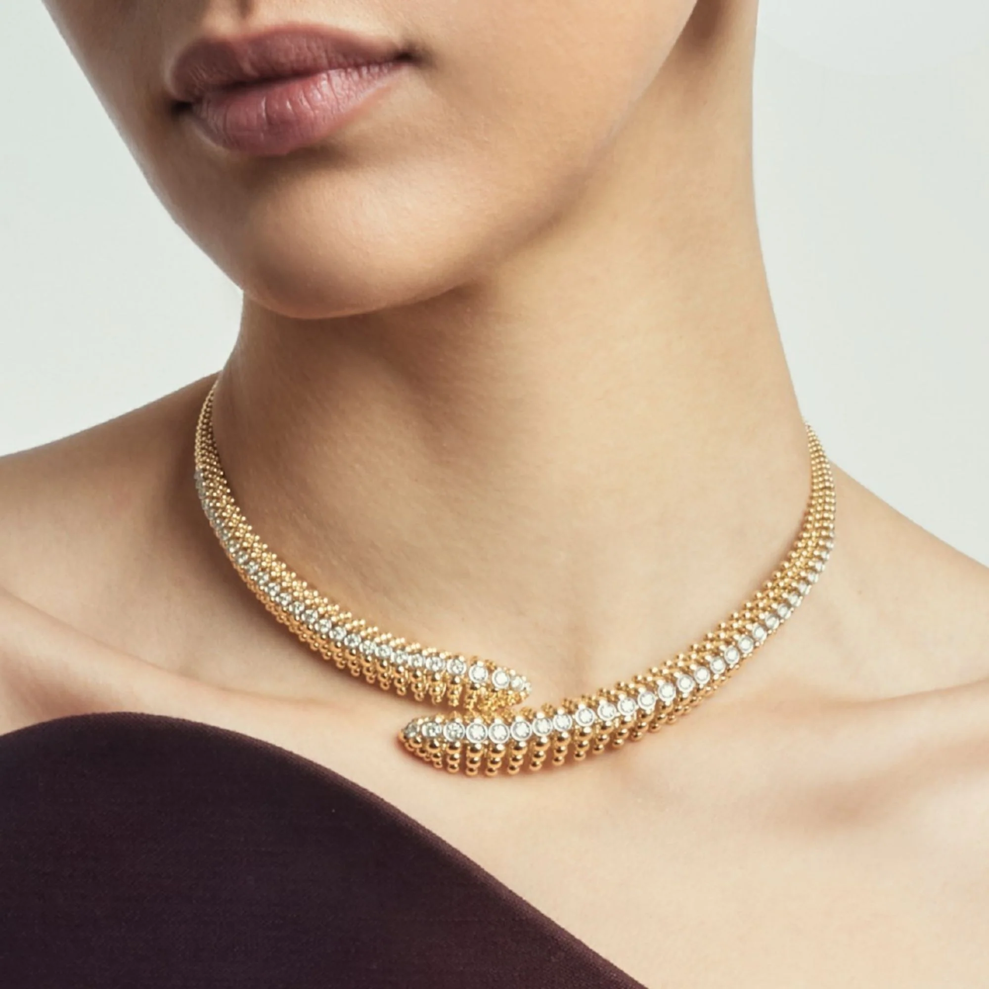 BUBBLES CONTRARIÈ YELLOW GOLD NECKLACE