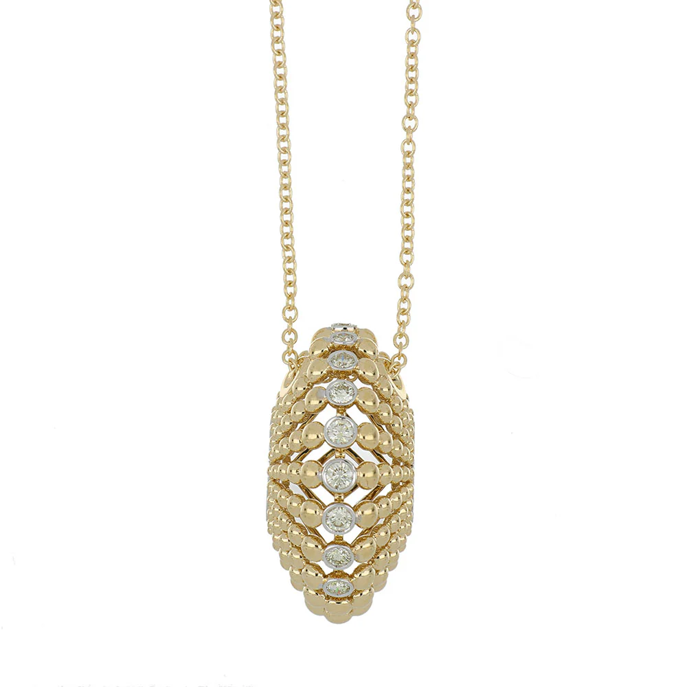 BUBBLES YELLOW GOLD PENDANT - Image 2