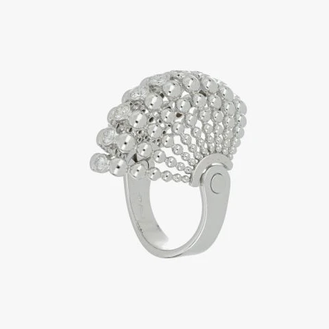 BUBBLES WHITE GOLD WHITE DIAMOND RING - Image 2