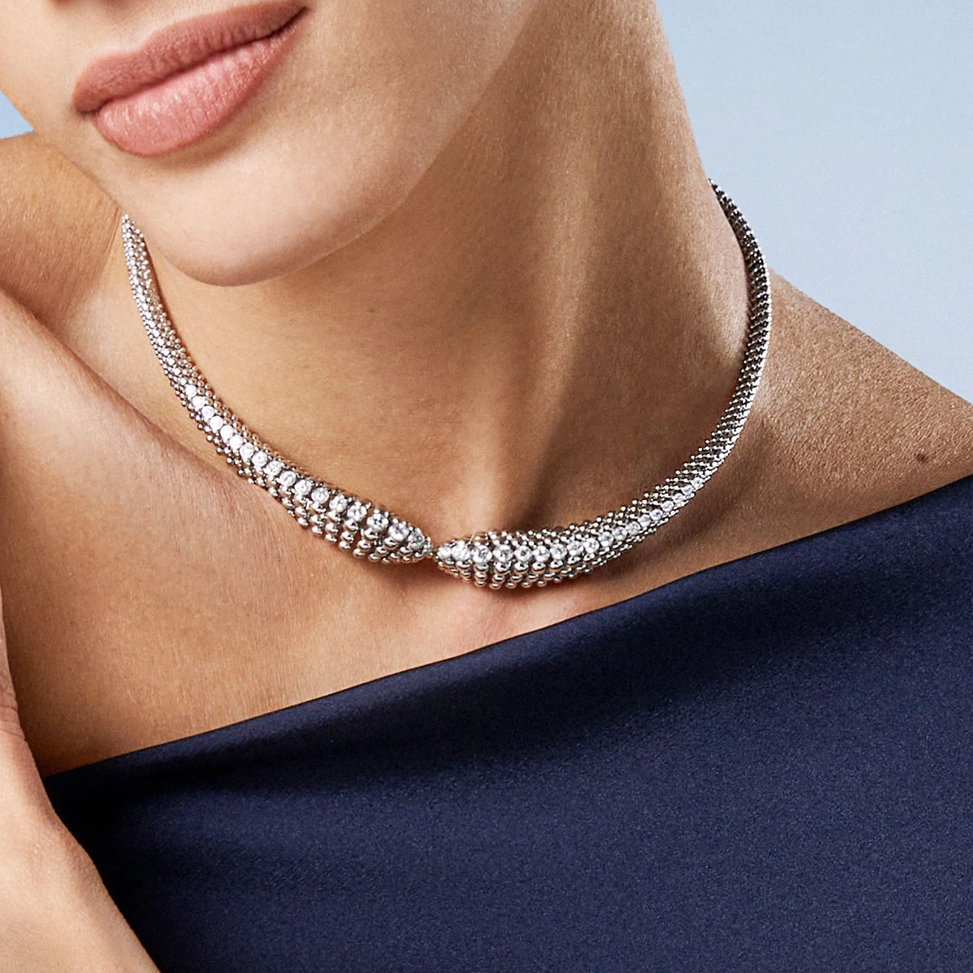 BUBBLES WHITE GOLD NECKLACE - Image 3