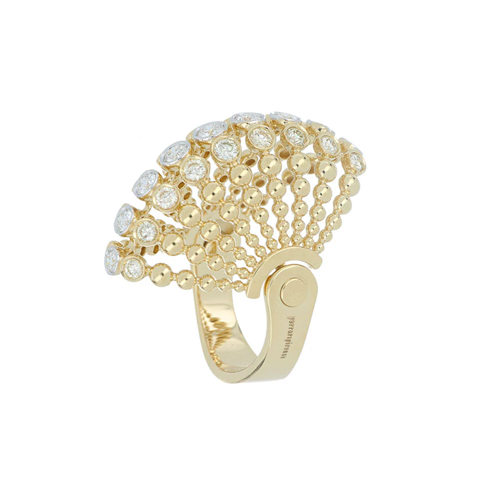 BUBBLES YELLOW GOLD YELLOW DIAMOND RING - Image 2