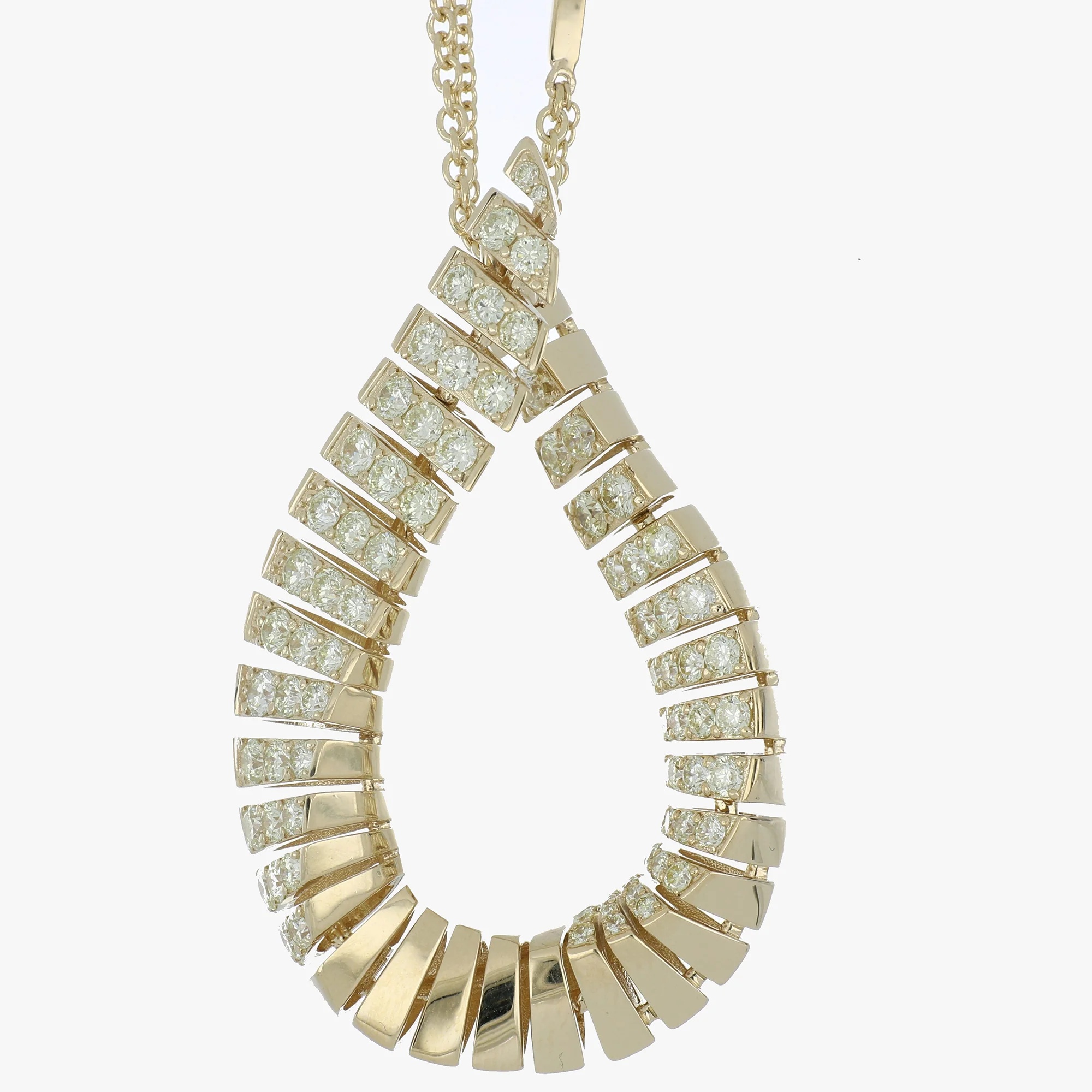 CRESCENDO BIG YELLOW GOLD PENDANT - Image 2