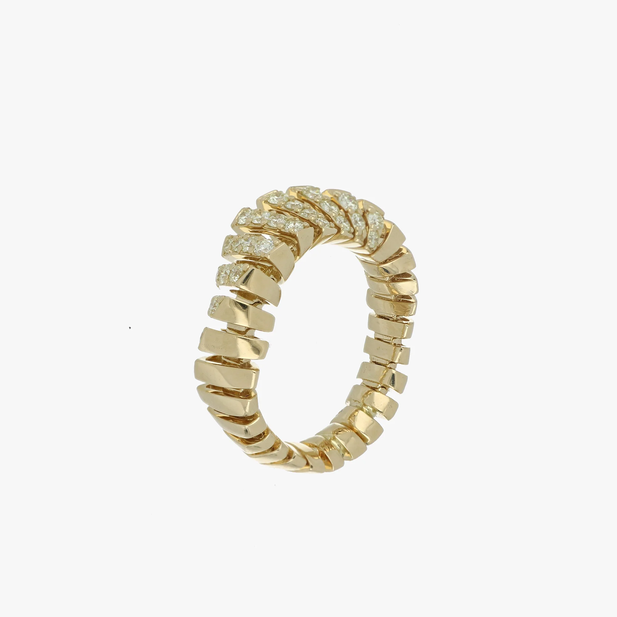 CRESCENDO MINI-ME YELLOW GOLD DIAMOND RING - Image 2