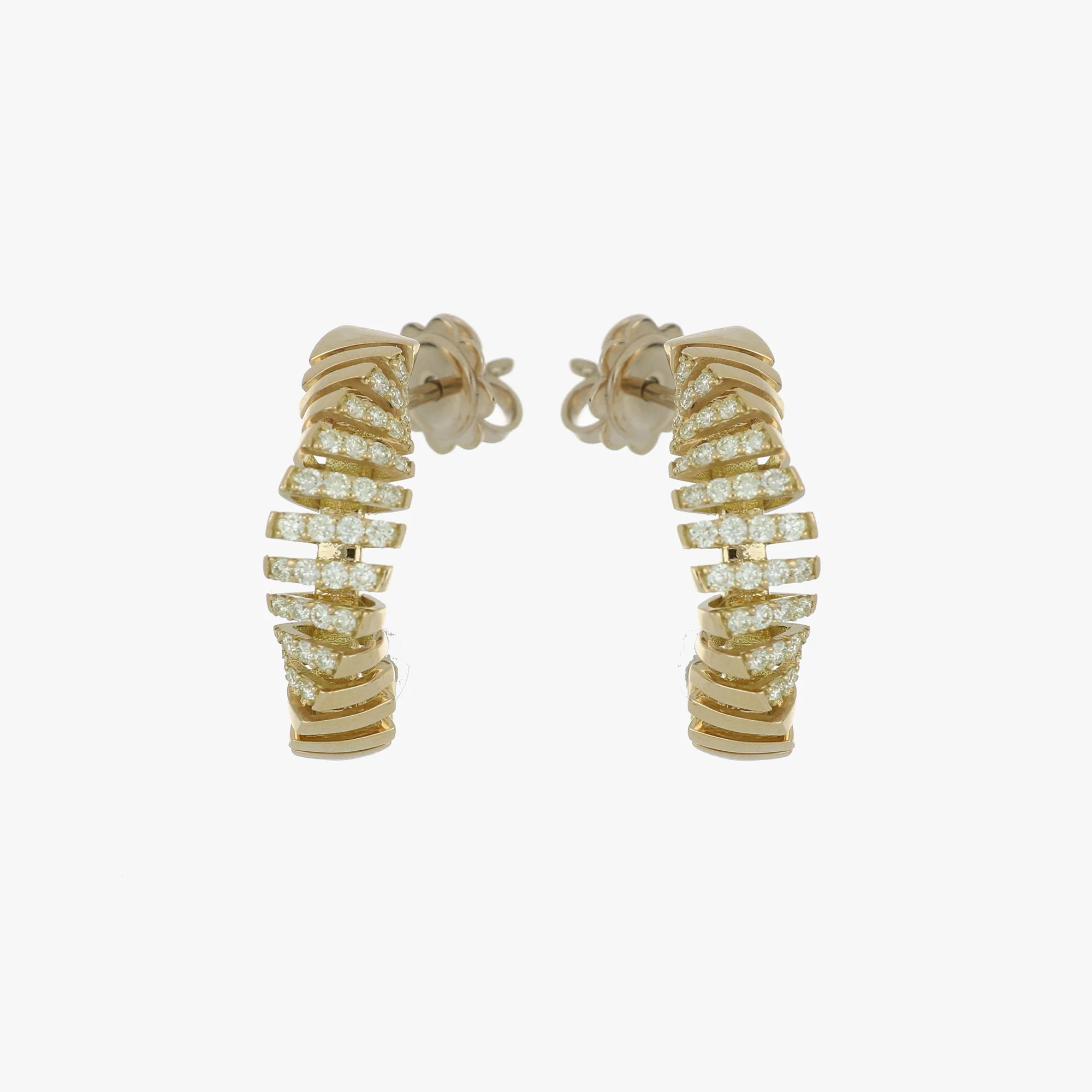 CRESCENDO MINI-ME YELLOW GOLD EARRINGS - Image 2