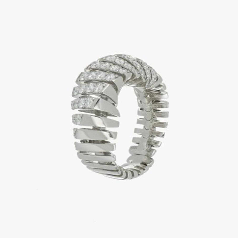 CRESCENDO WHITE GOLD DIAMOND RING - Image 2