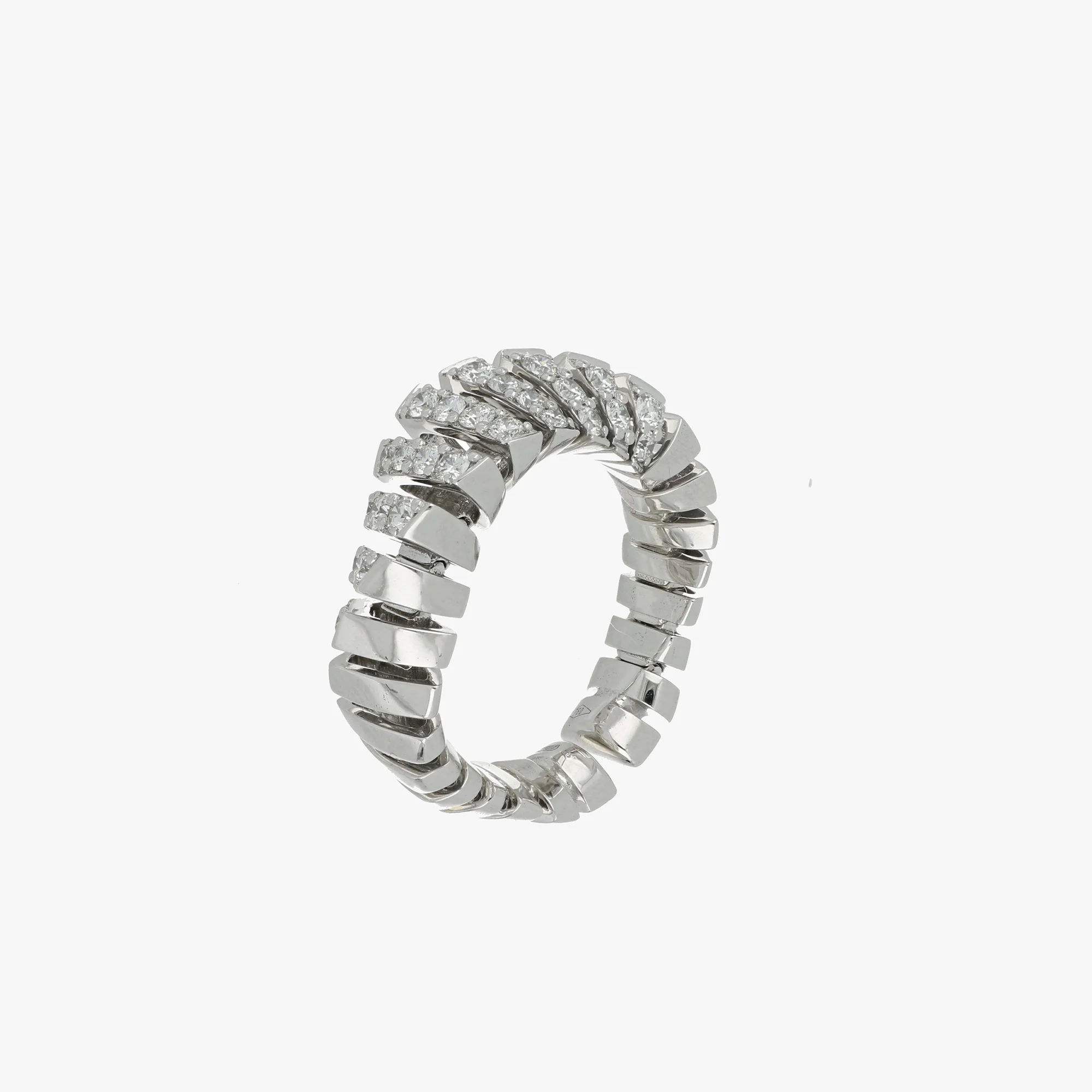 CRESCENDO MINI-ME WHITE GOLD DIAMOND RING - Image 2