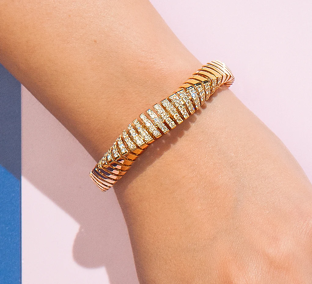 CRESCENDO YELLOW GOLD DIAMOND BRACELET - Image 5