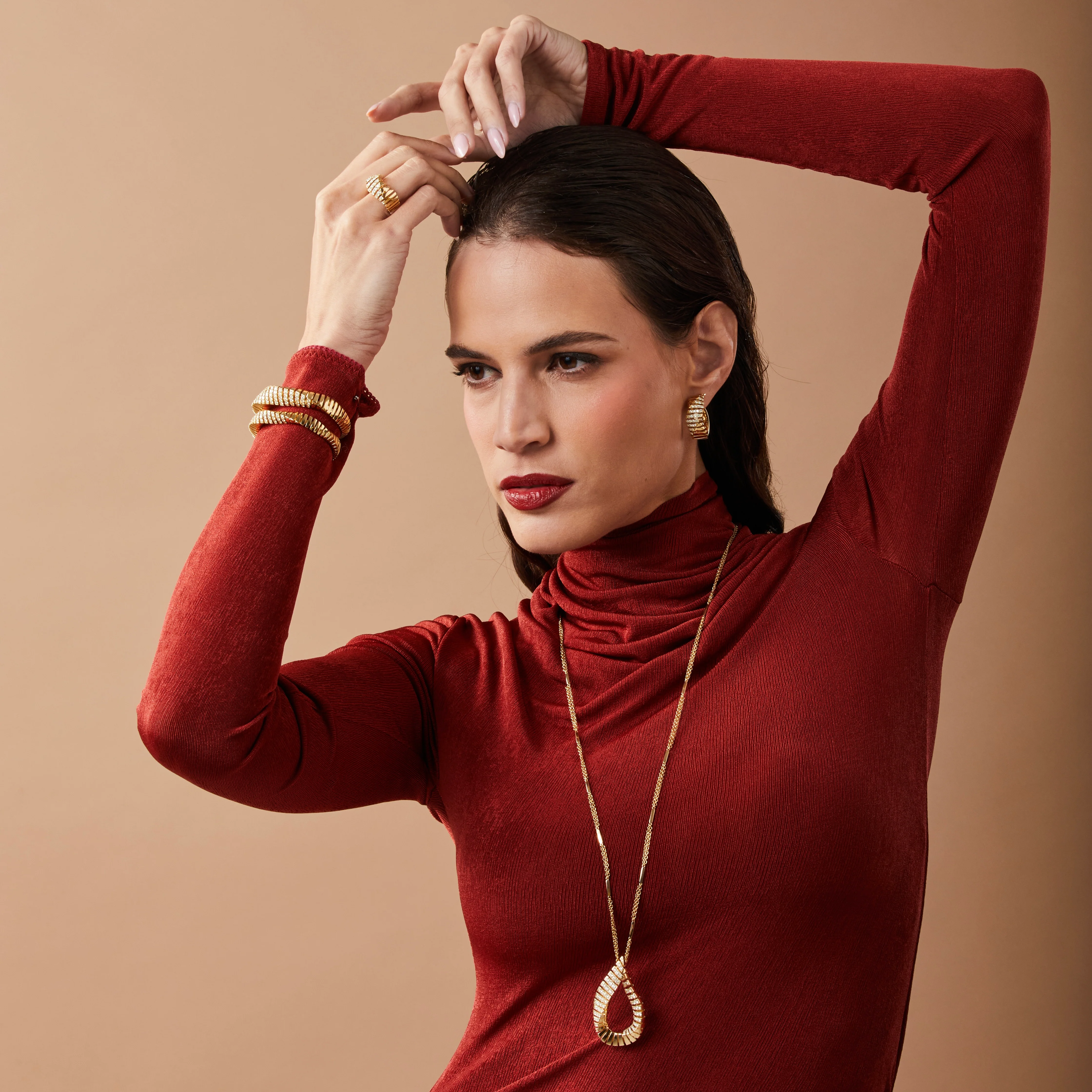 CRESCENDO YELLOW GOLD SMALL BRACELET - Image 3