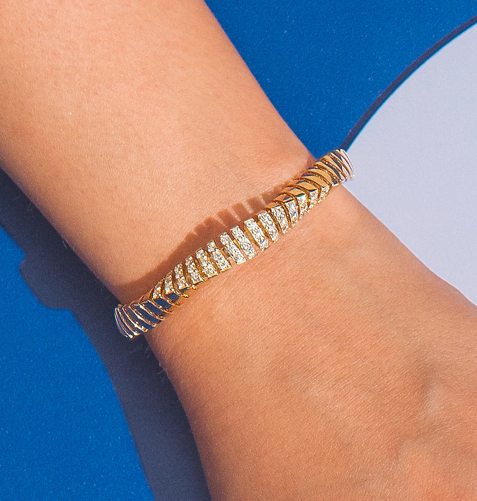 CRESCENDO YELLOW GOLD SMALL BRACELET - Image 4