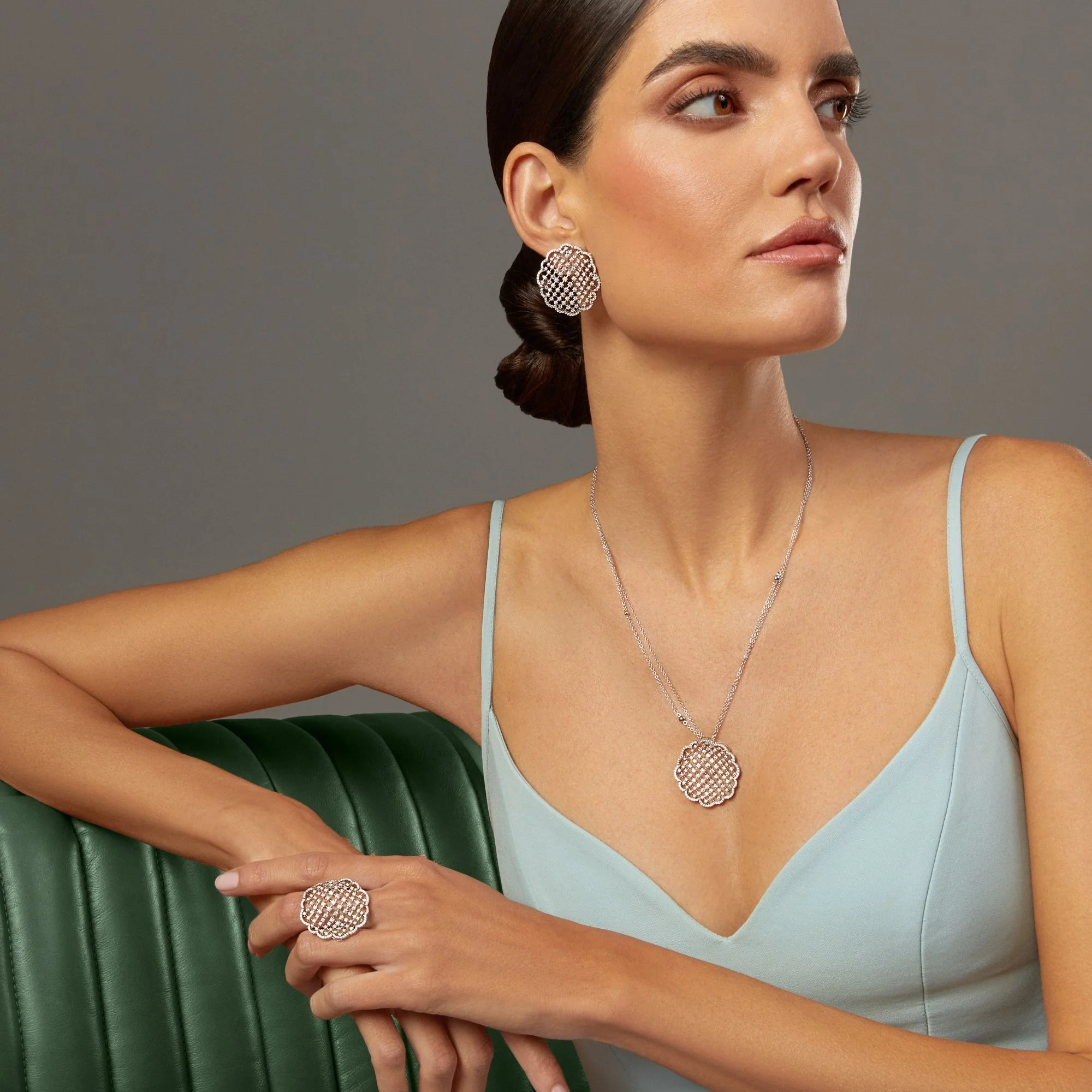 CUCITO WHITE GOLD PENDANT - Image 3