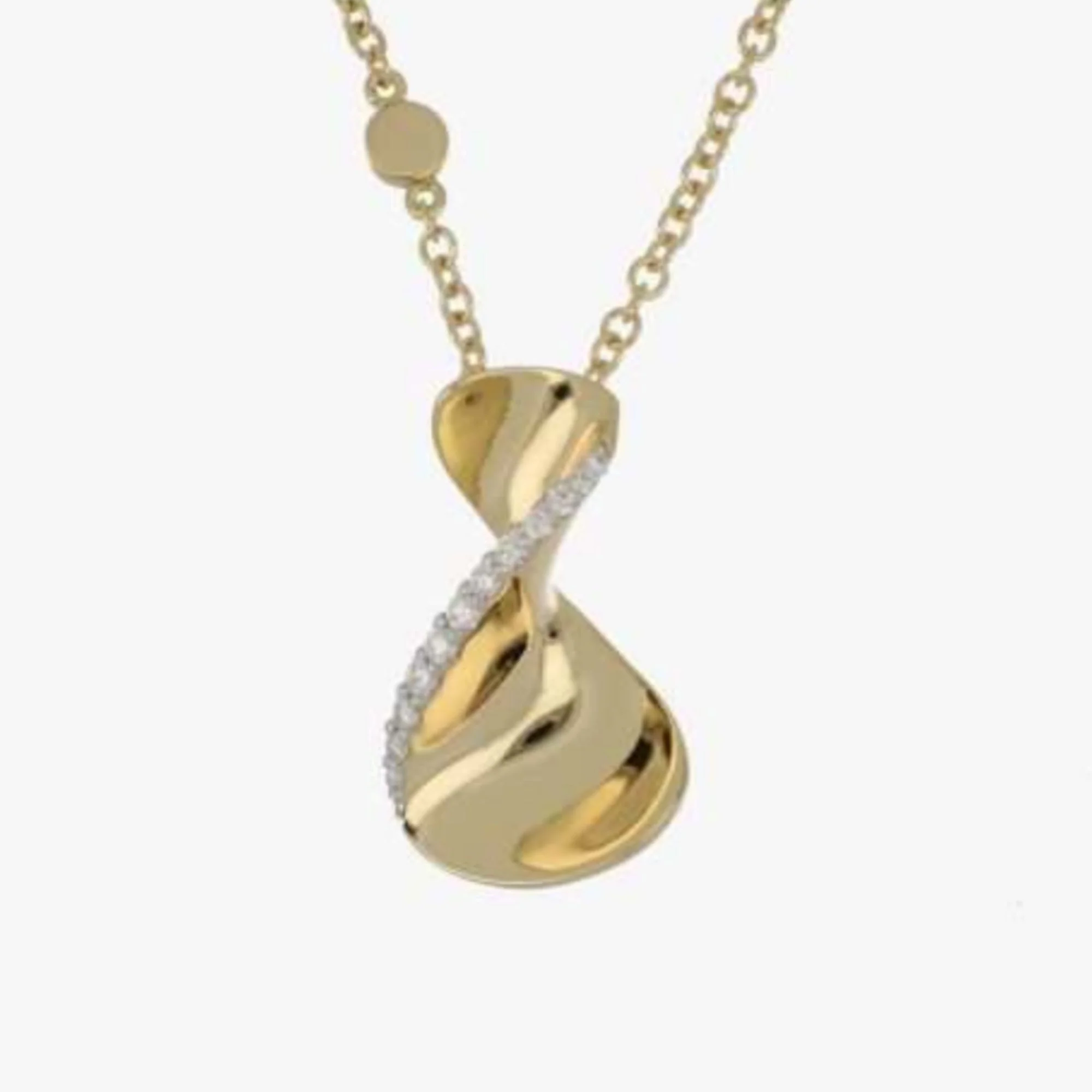 ELICA SMALL YELLOW GOLD PENDANT - Image 2