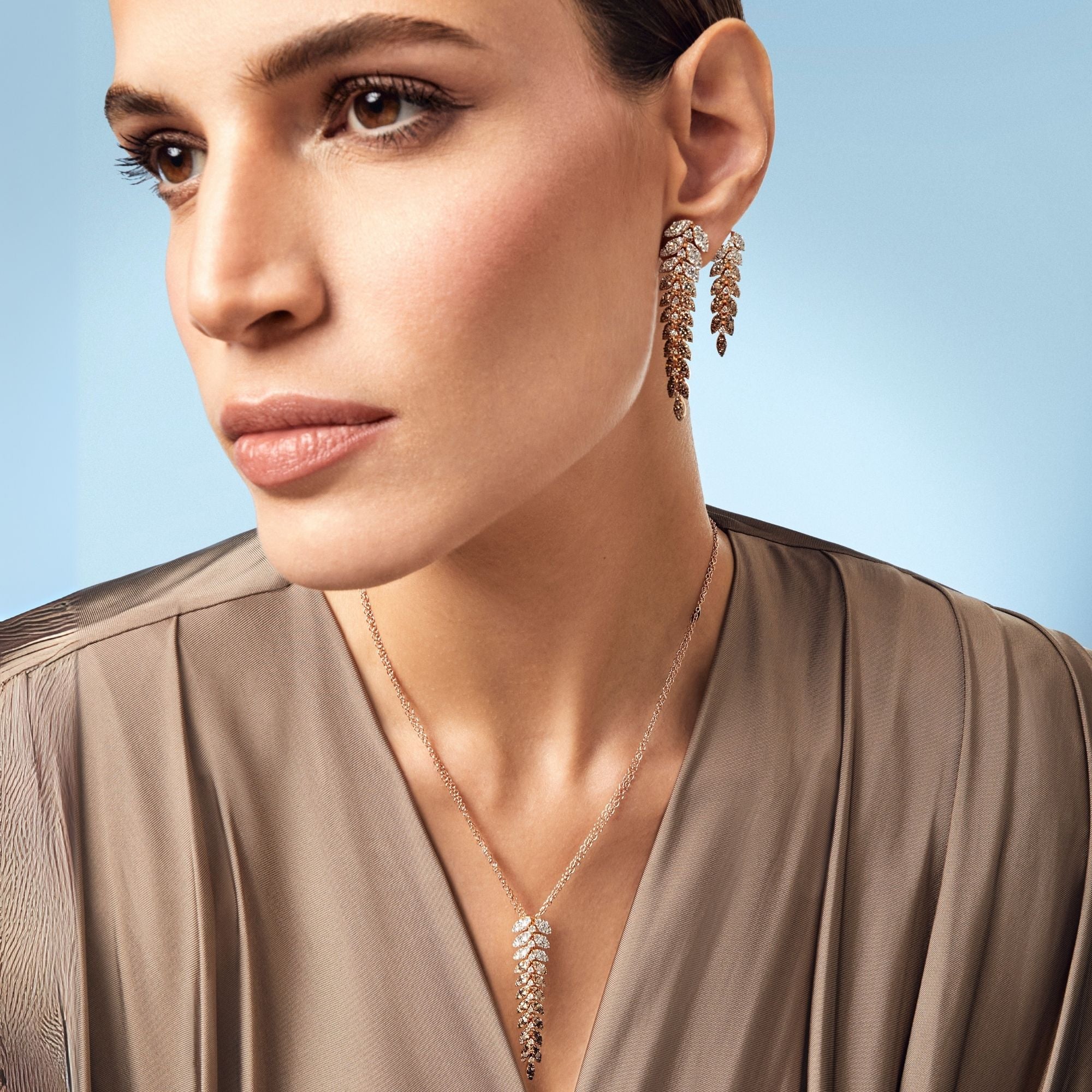FELCE DOUBLE BROWN DIAMONDS EARRINGS - Image 3