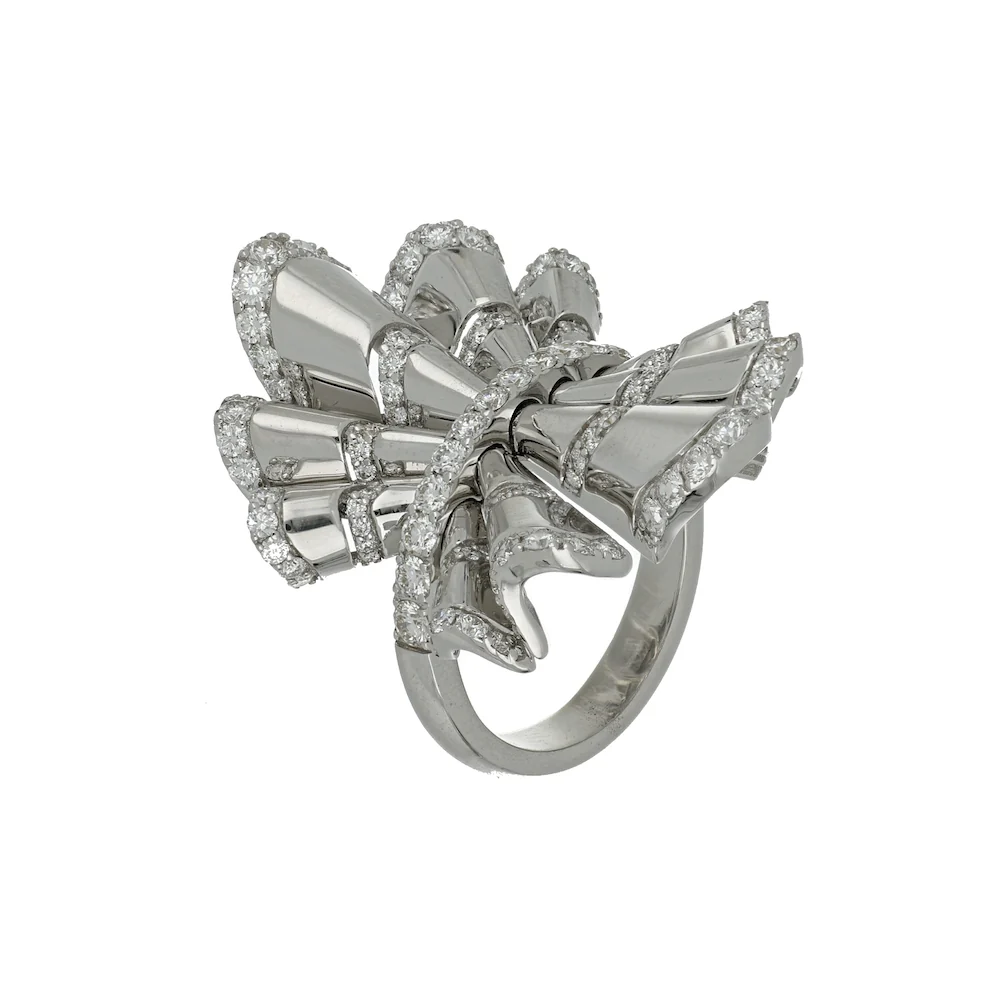 FOULARD WHITE GOLD DIAMOND RING - Image 2