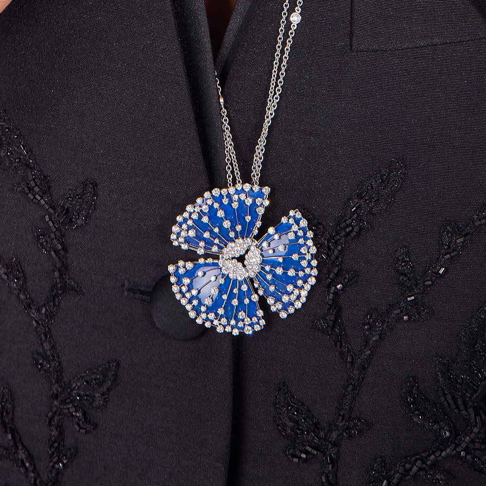 LUCCIOLA BLUE ENAMEL BIG PENDANT - Image 3
