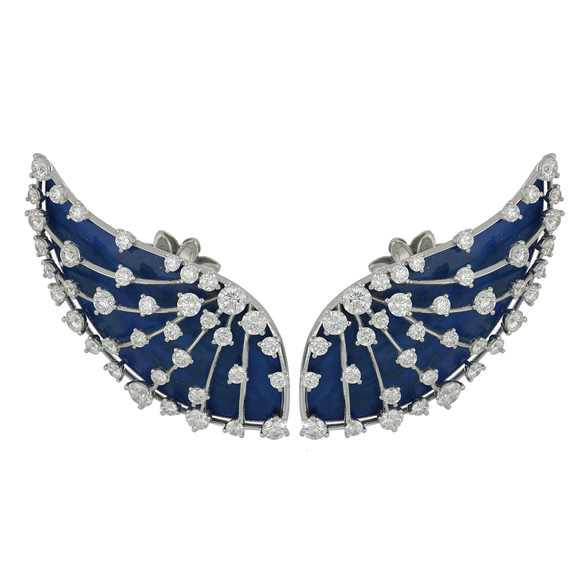 LUCCIOLA BLUE ENAMEL EARRINGS - Image 2