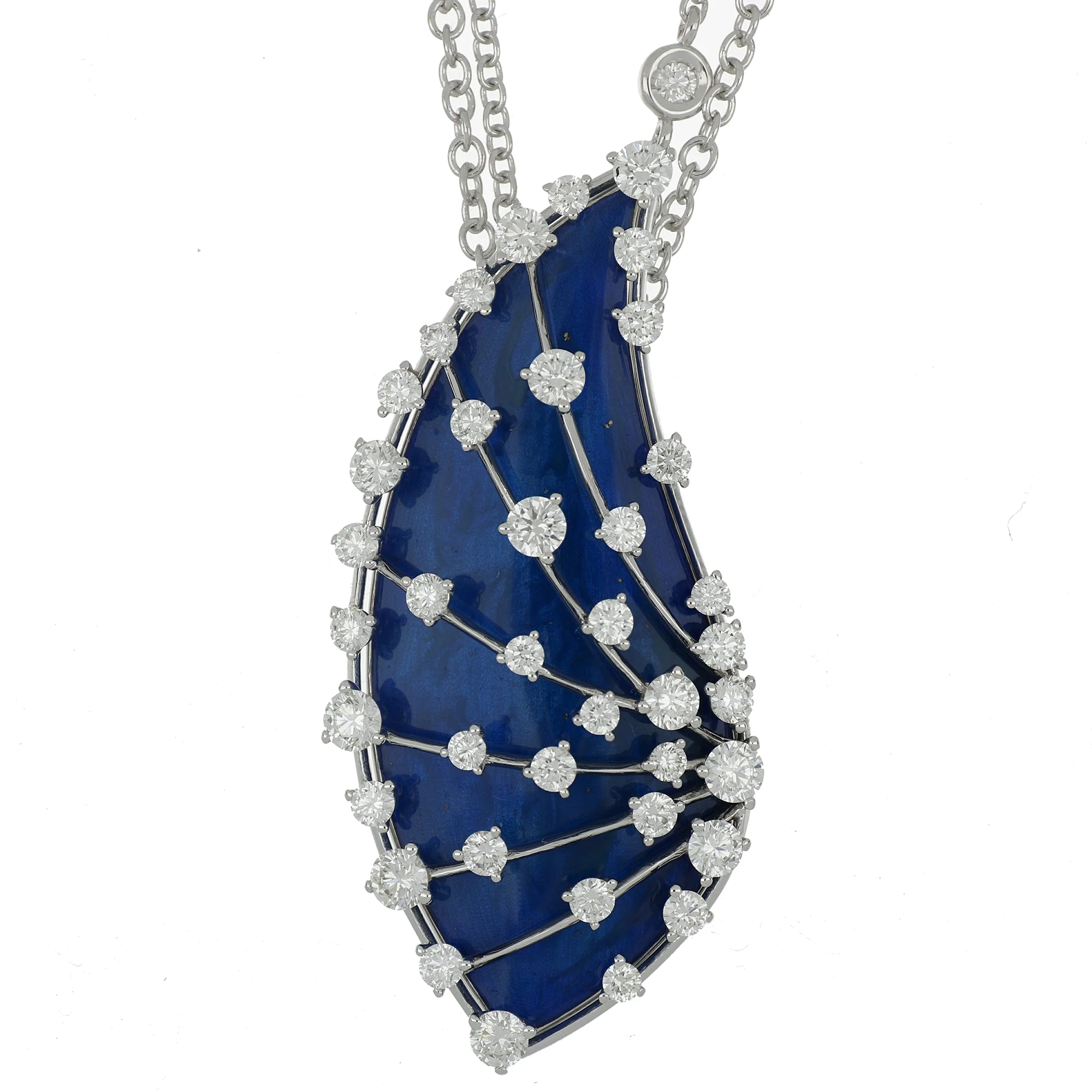 LUCCIOLA BLUE ENAMEL PENDANT - Image 2