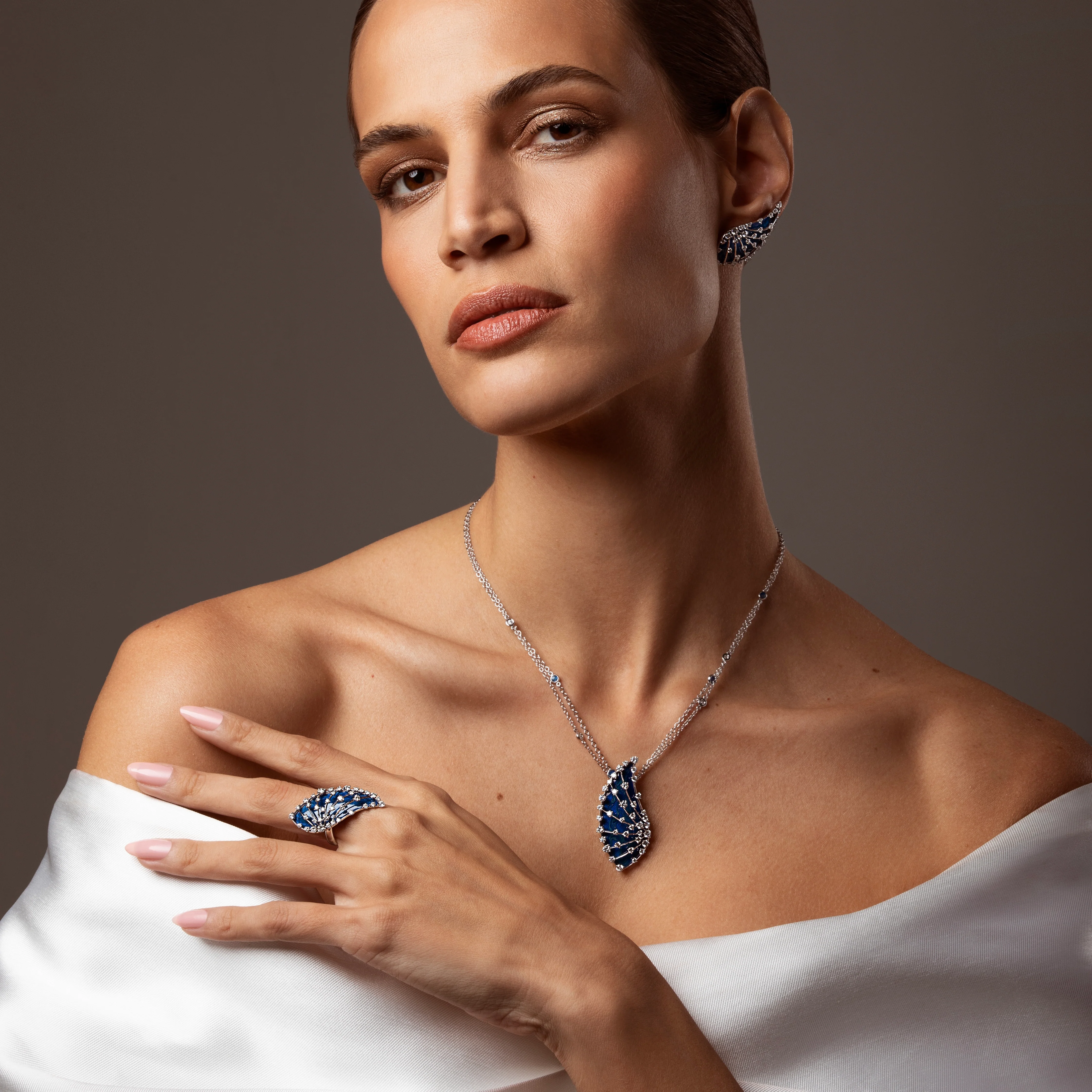 LUCCIOLA BLUE ENAMEL RING - Image 3