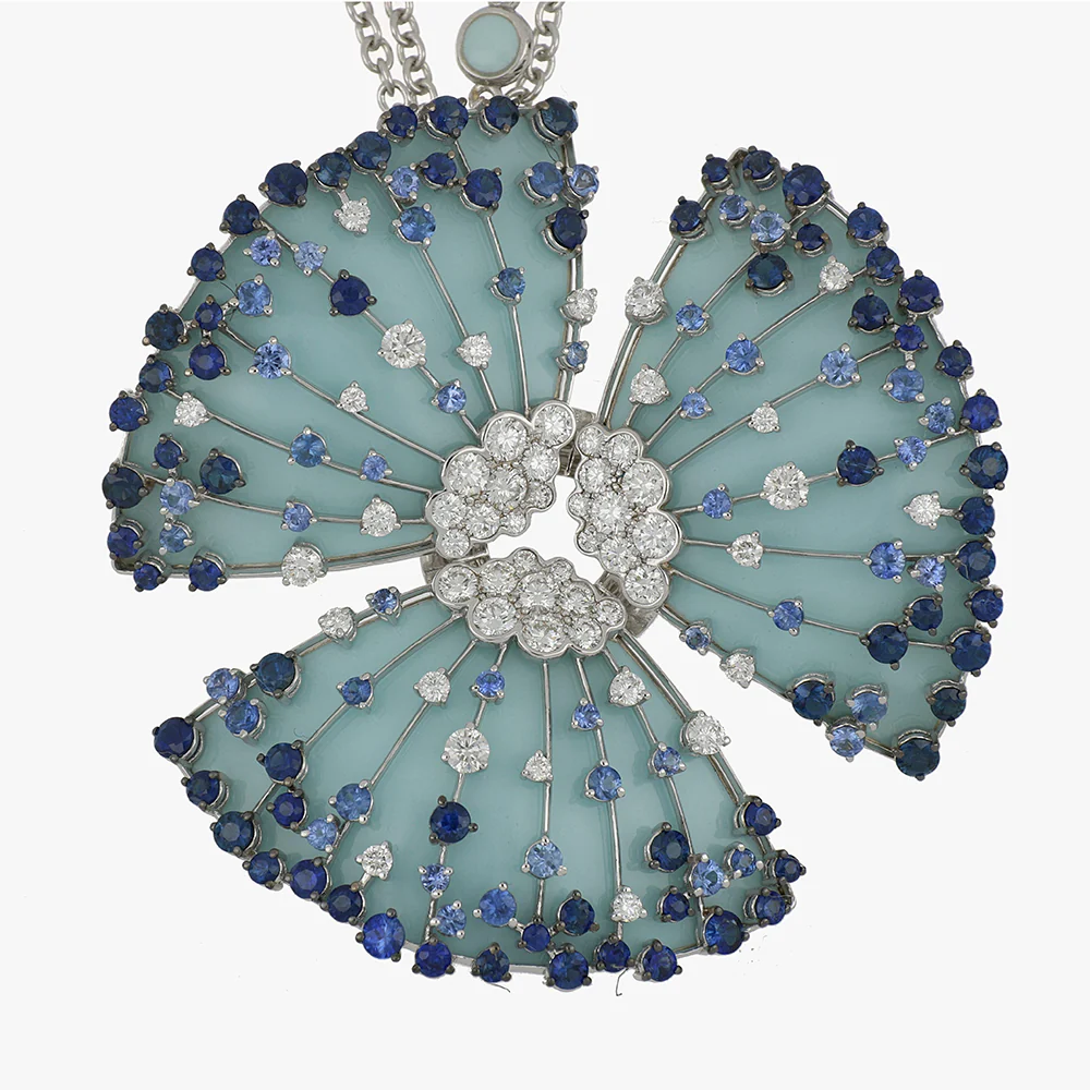 LUCCIOLA LIGHT BLUE SAPPHIRES BIG PENDANT - Image 2
