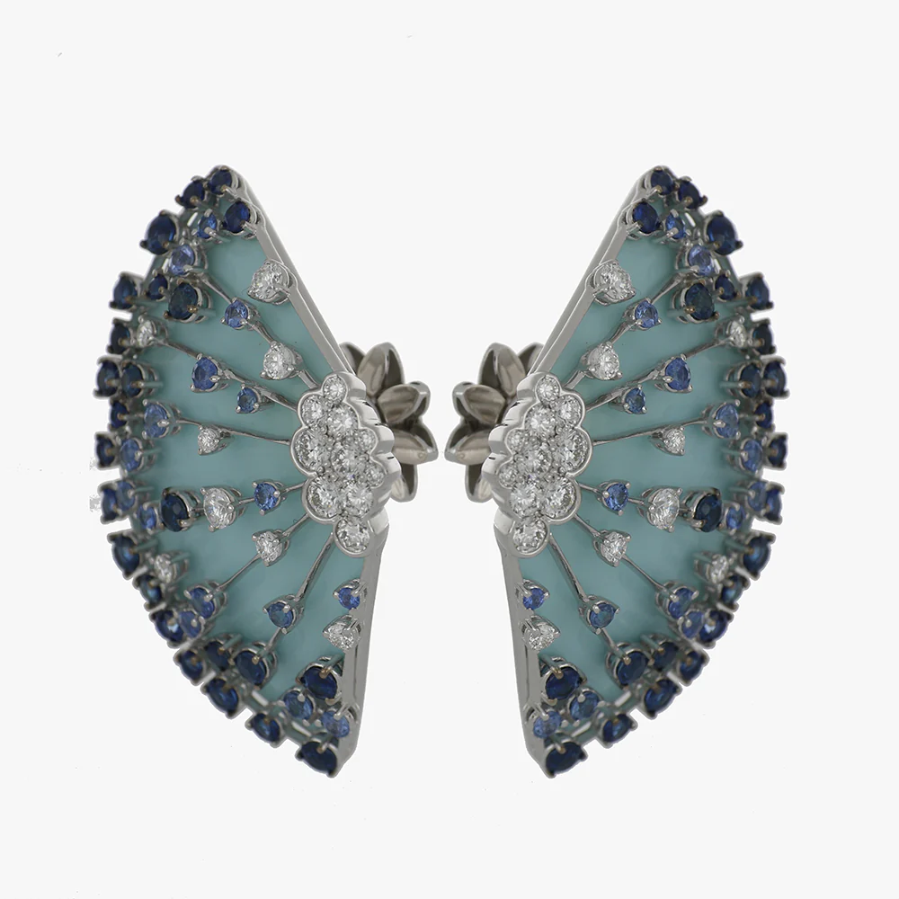LUCCIOLA LIGHT BLUE SAPPHIRES MEDIUM EARRINGS - Image 2