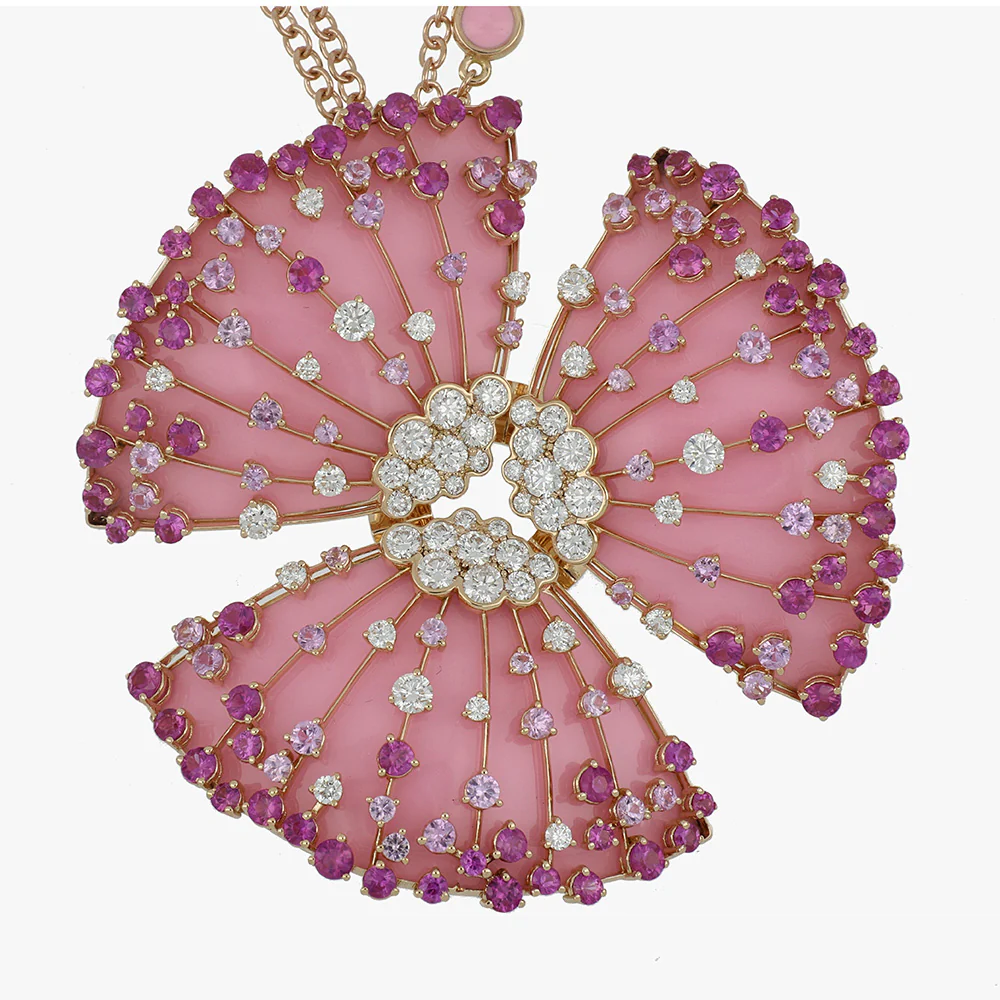 LUCCIOLA PINK SAPPHIRES BIG PENDANT - Image 2