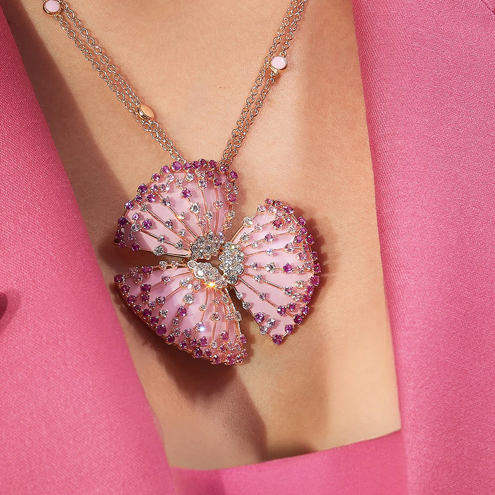 LUCCIOLA PINK SAPPHIRES BIG PENDANT - Image 3