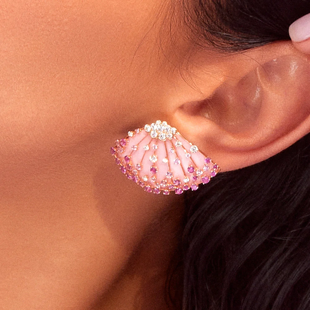 LUCCIOLA PINK SAPPHIRES MEDIUM EARRINGS