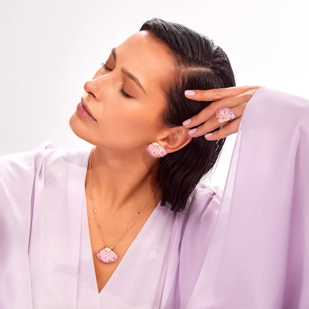 LUCCIOLA PINK SAPPHIRES MEDIUM EARRINGS - Image 3