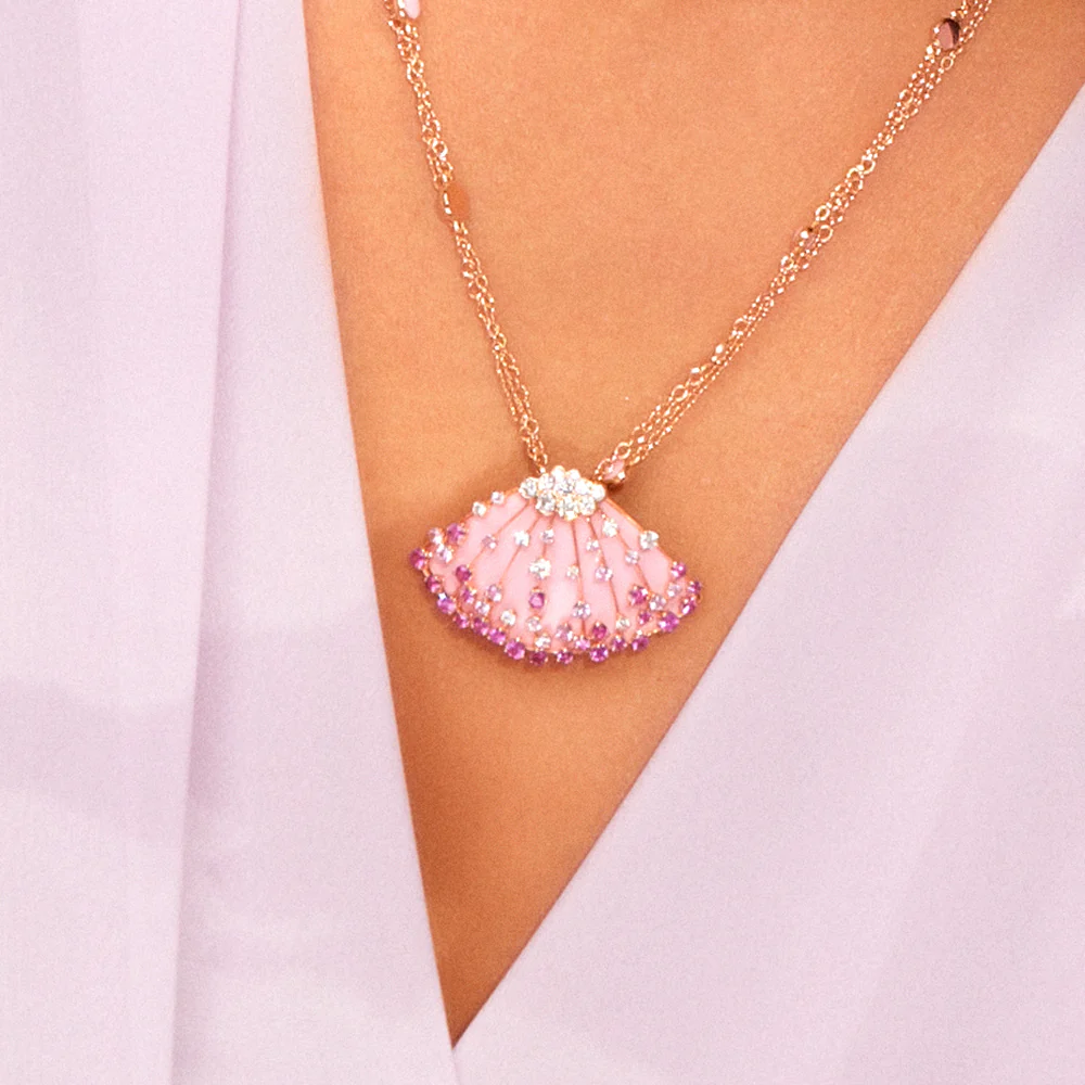 LUCCIOLA PINK SAPPHIRES MEDIUM PENDANT