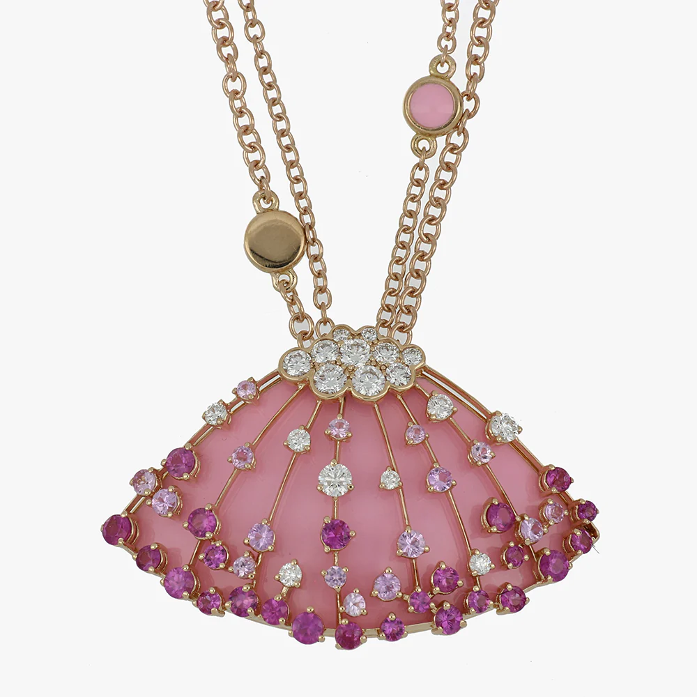 LUCCIOLA PINK SAPPHIRES MEDIUM PENDANT - Image 2