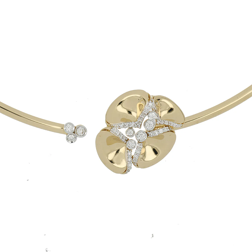 NINFEA OPEN YELLOW GOLD CHOKER - Image 2