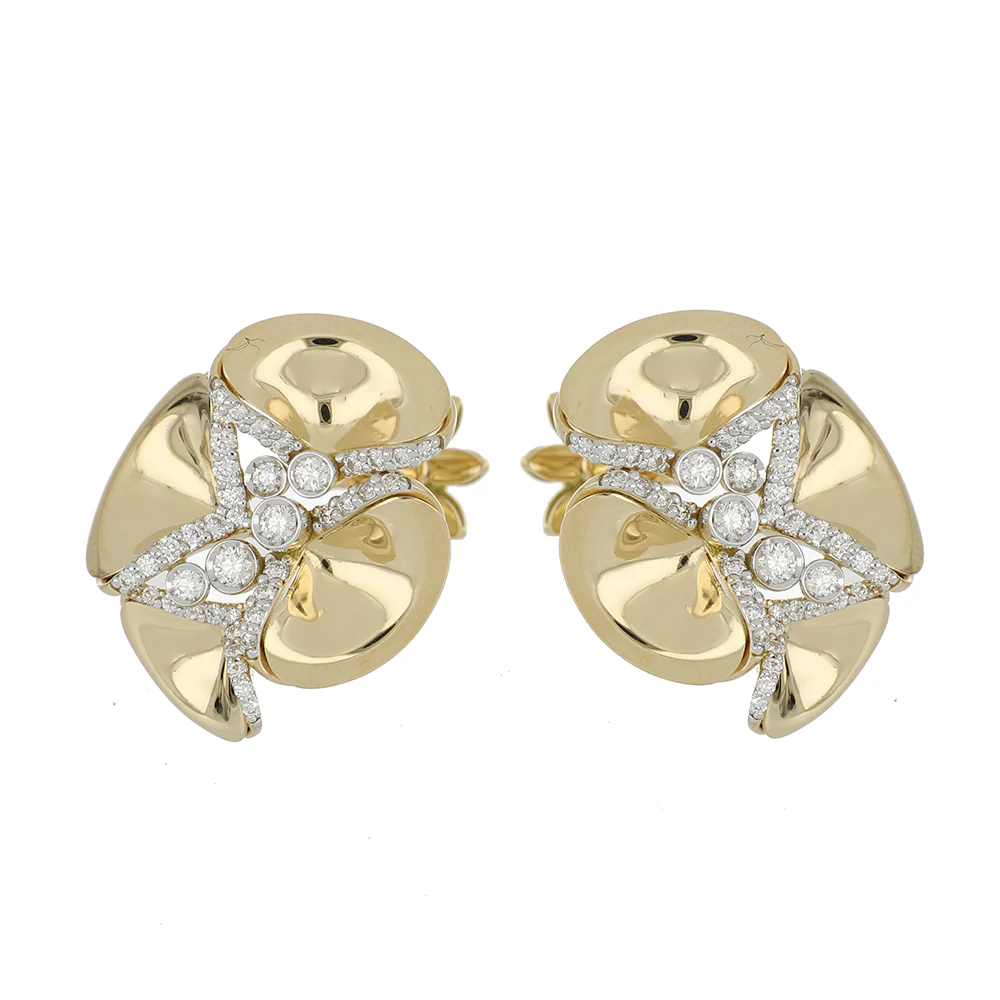 NINFEA YELLOW GOLD EARRINGS - Image 2