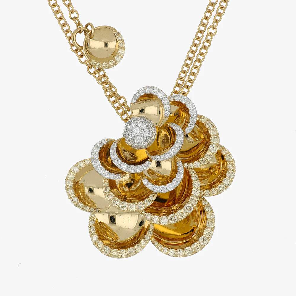 PETALS YELLOW GOLD PENDANT - Image 2
