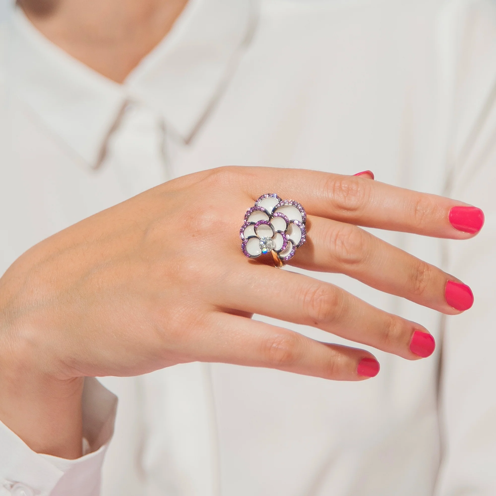 PETALS PINK SAPPHIRES RING