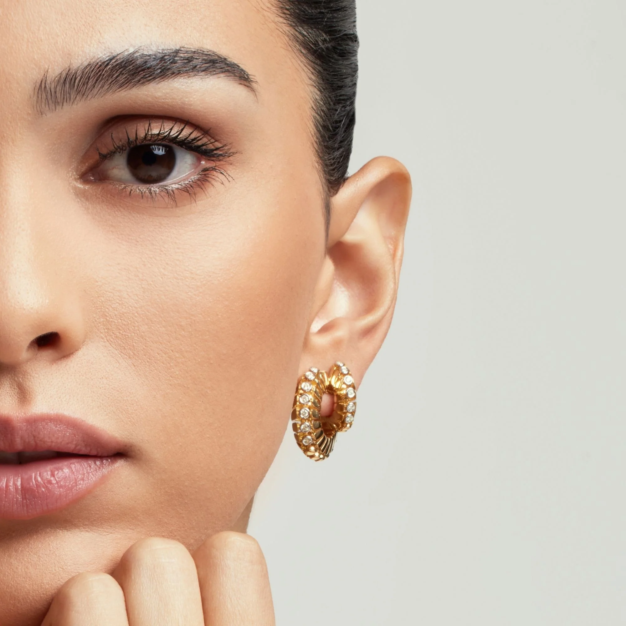 SNODO YELLOW GOLD EARRINGS