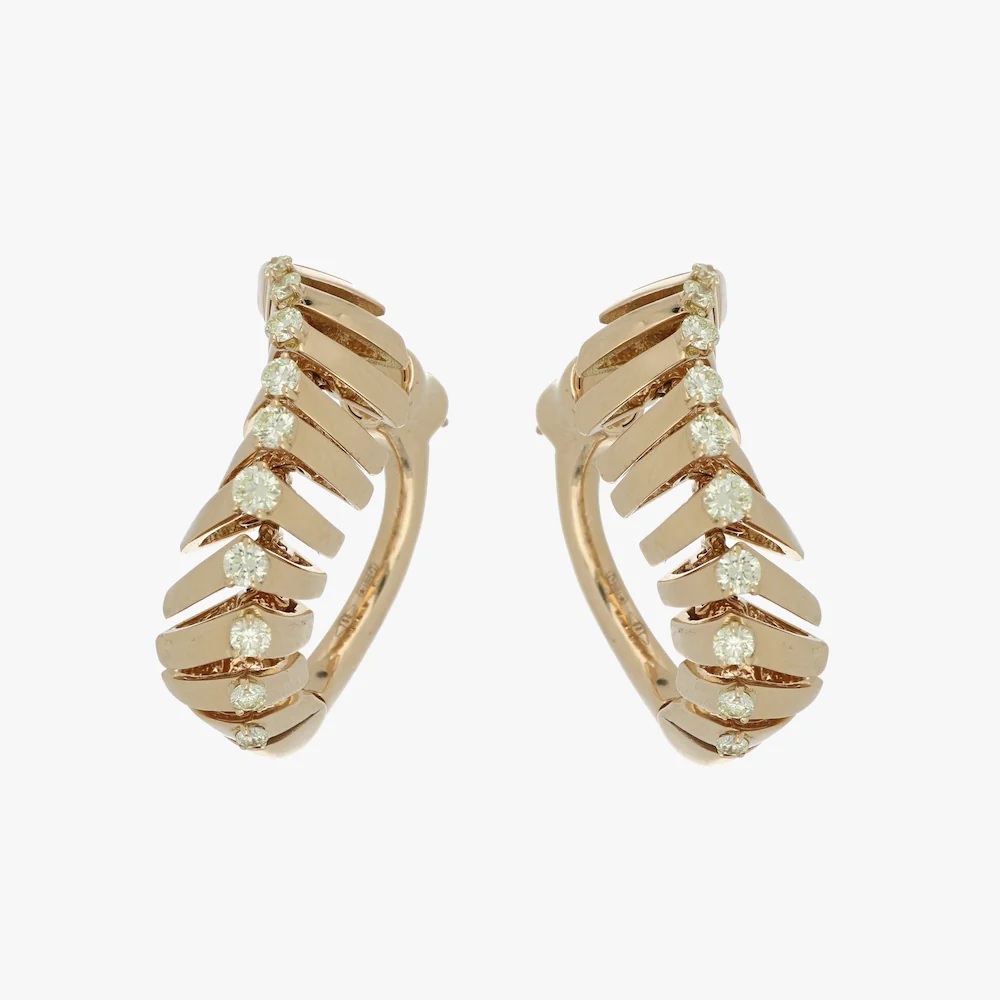 SOFFIO HOOP ROSE GOLD EARRINGS - Image 2