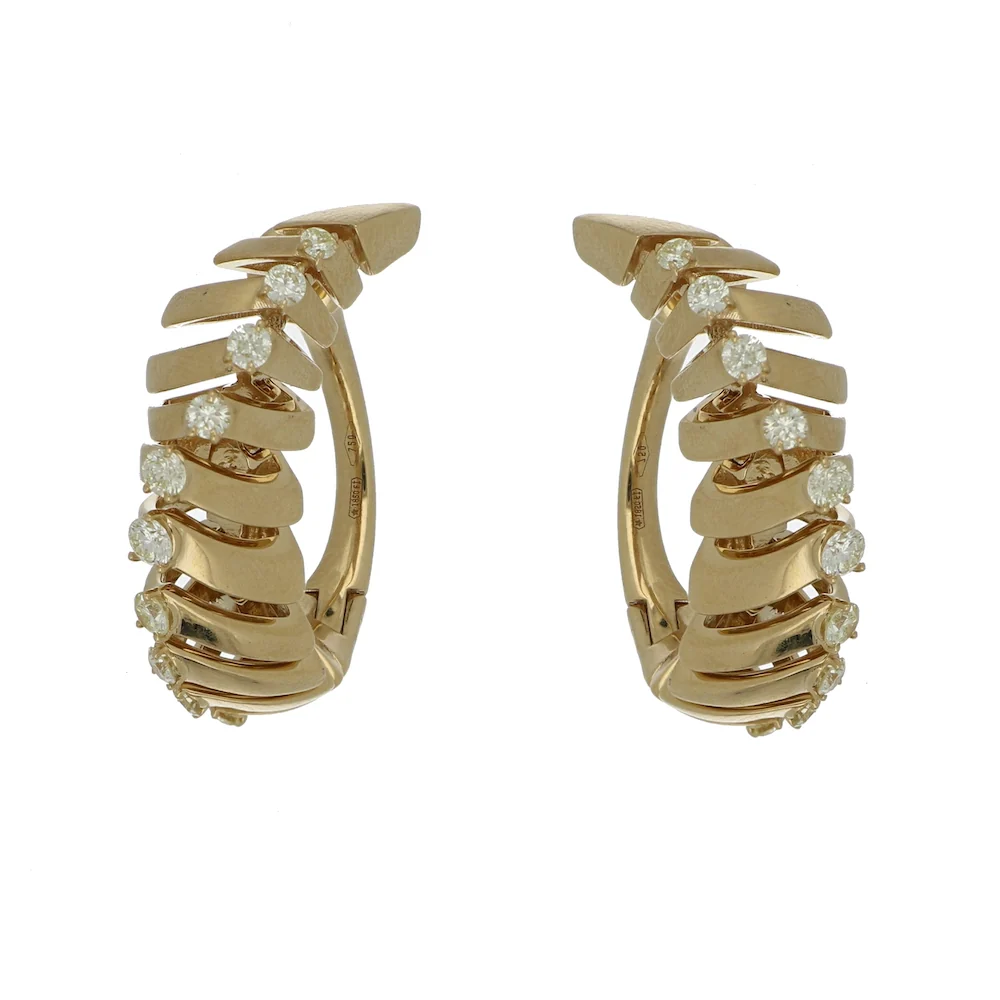 SOFFIO HOOP YELLOW GOLD EARRINGS - Image 2