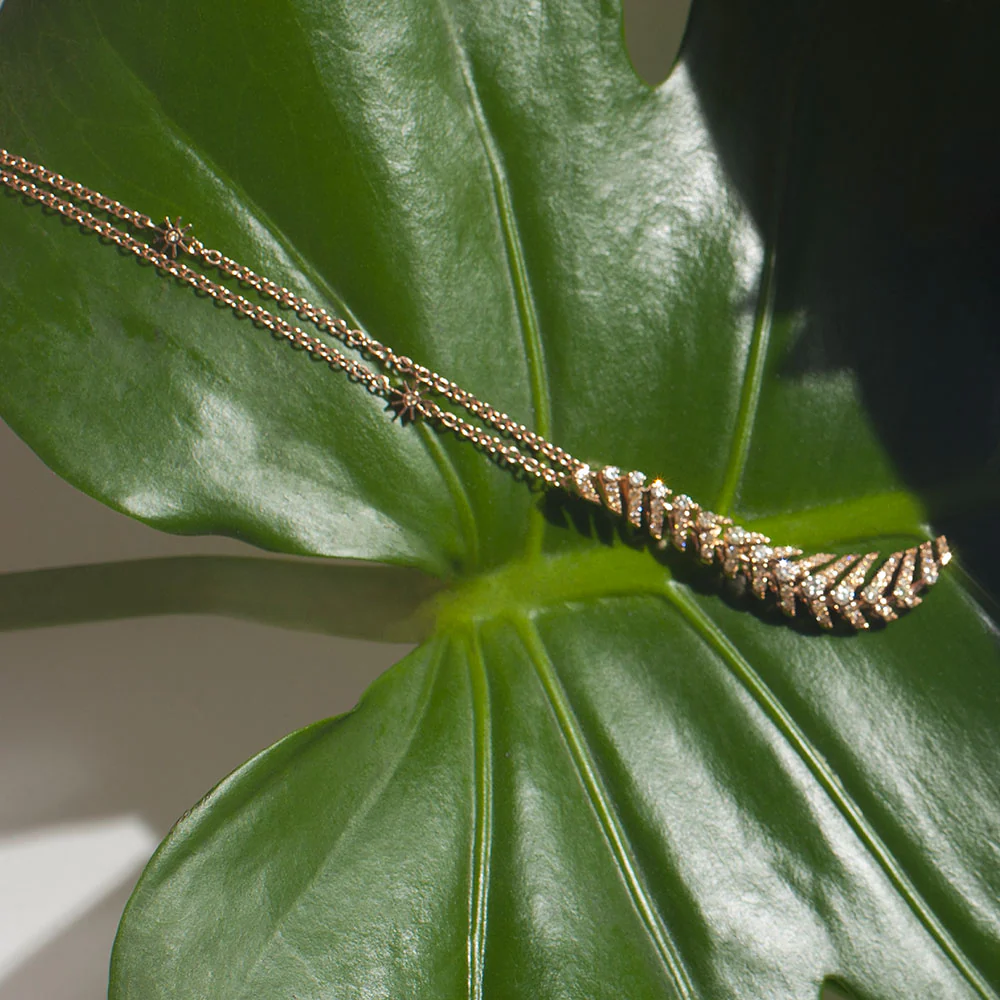 SOFFIO ROSE GOLD DIAMOND PAVĂ PENDANT