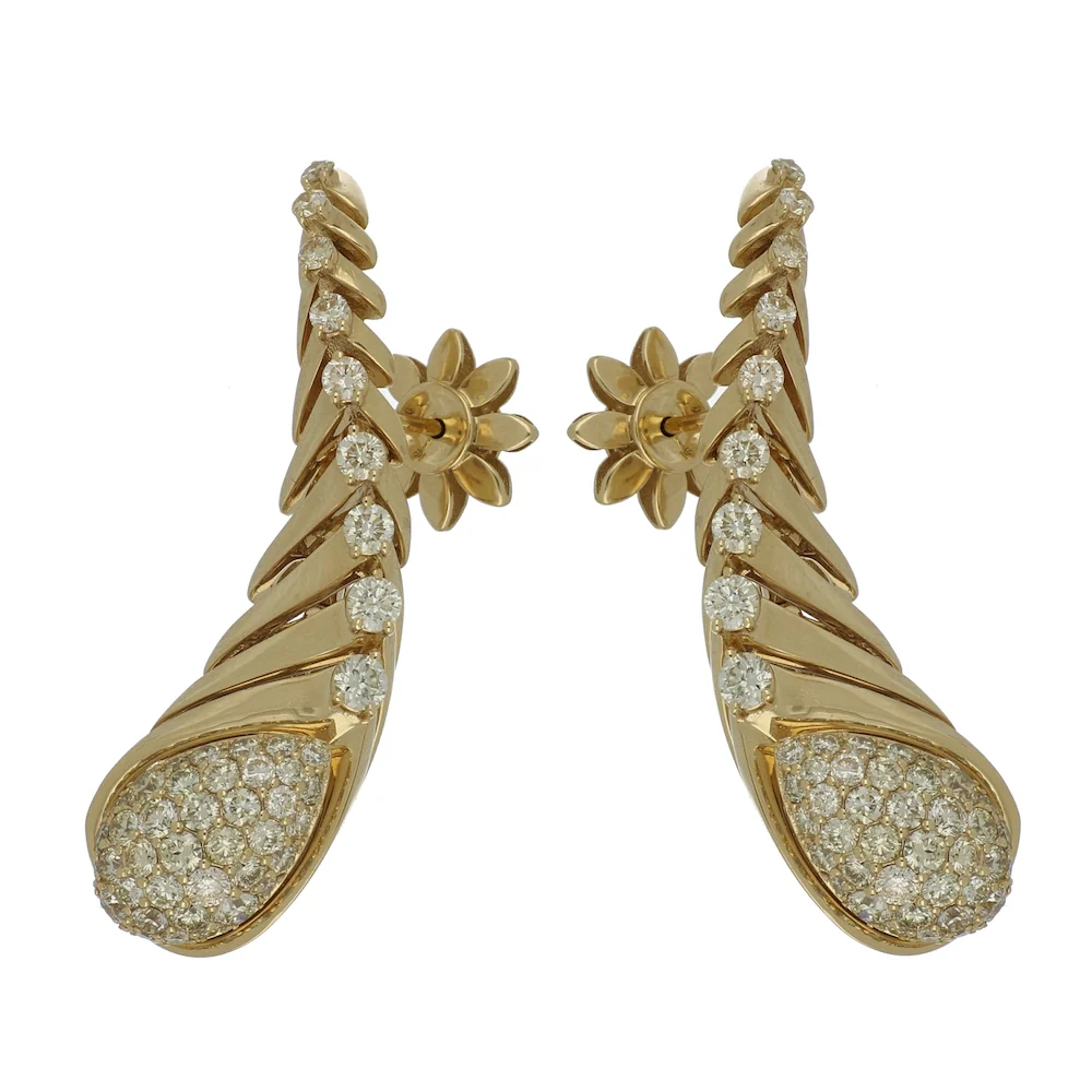 SOFFIO SNAKE YELLOW GOLD EARRINGS - Image 2