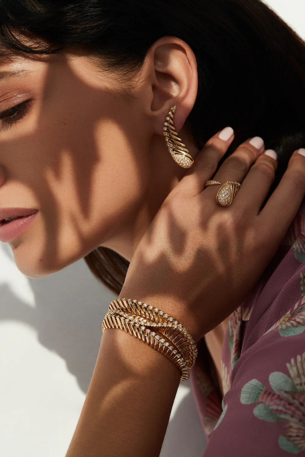 SOFFIO SNAKE YELLOW GOLD EARRINGS - Image 3