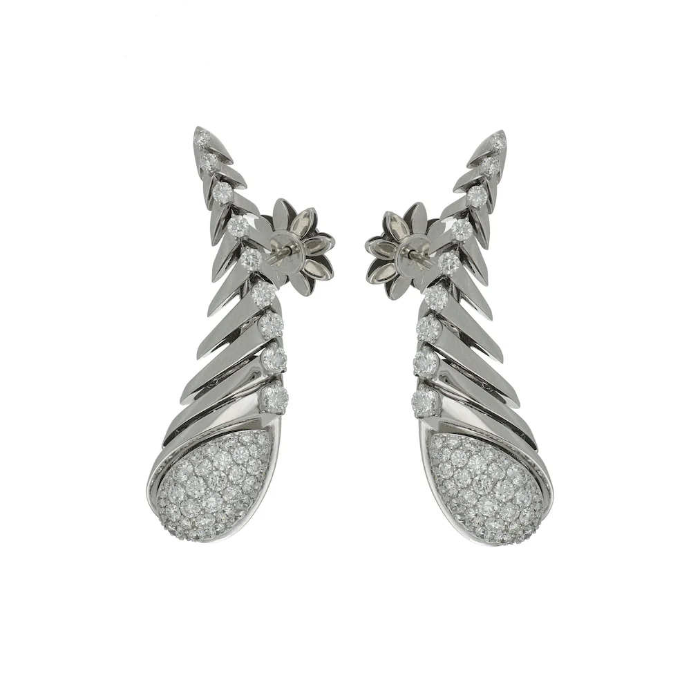 SOFFIO SNAKE WHITE GOLD EARRINGS - Image 2