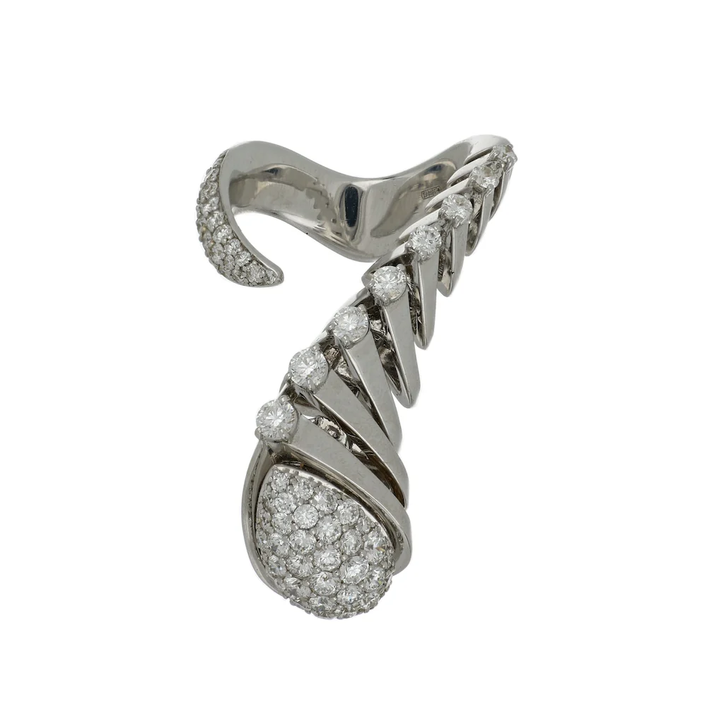 SOFFIO SNAKE WHITE GOLD RING - Image 2
