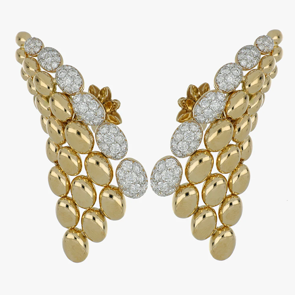 SOLEGIRA YELLOW GOLD BIG EARRINGS - Image 2