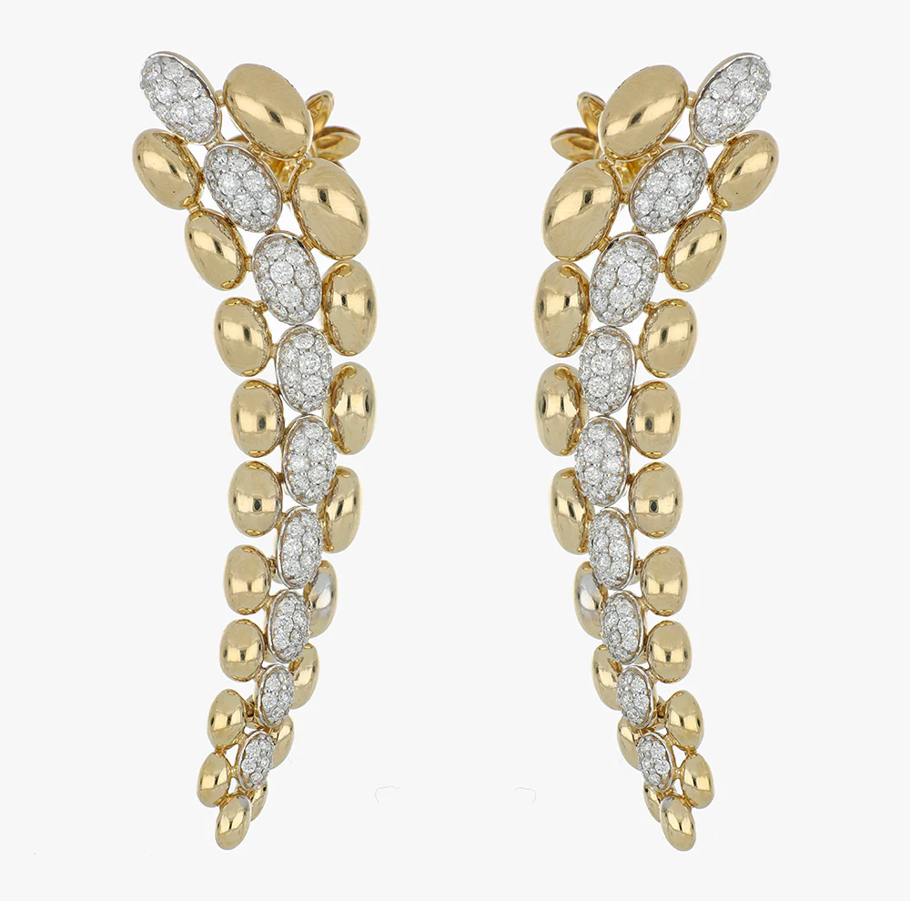 SOLEGIRA YELLOW GOLD LONG EARRINGS - Image 2