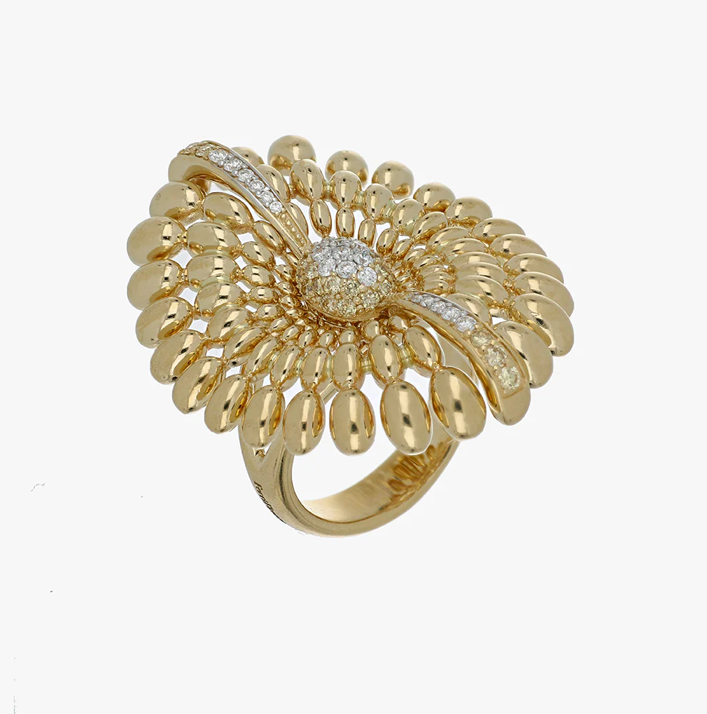 SOLEGIRA YELLOW GOLD ROUND BIG RING - Image 2