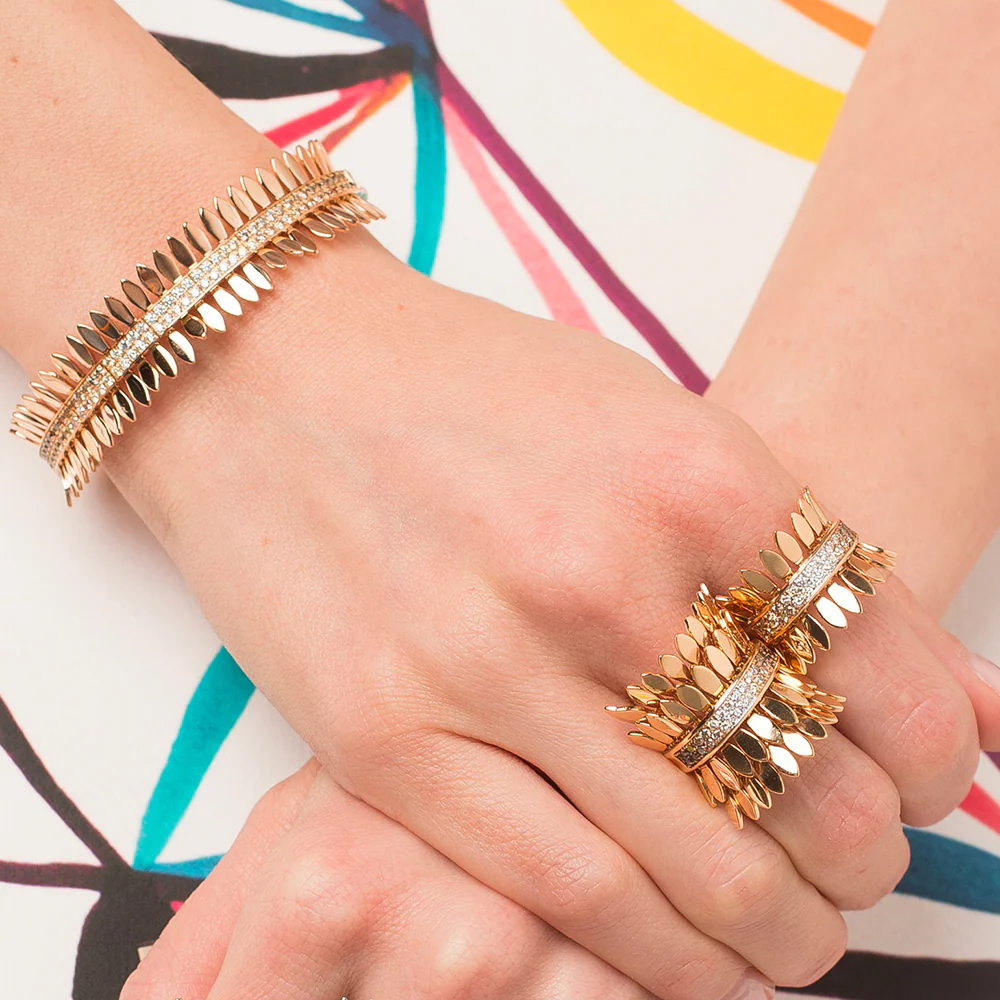 SPETTINATO YELLOW GOLD BRACELET - Image 4